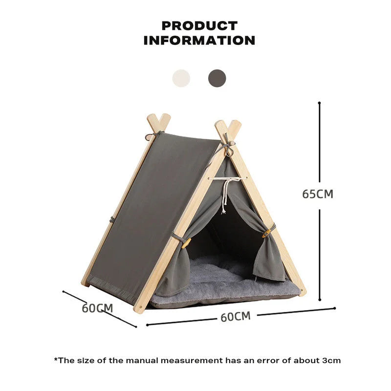 Pets Teepee Dogs Tent Removable Washable Cats Tents Dog Cat