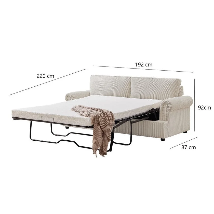 PHEBE 3 Seater Sofa bed with Separate Foam Mattress-