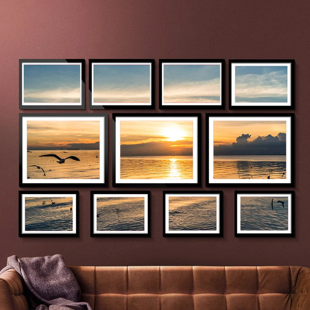 Photo Frame Set (11pcs) Collage Wall Decor Black - DIY