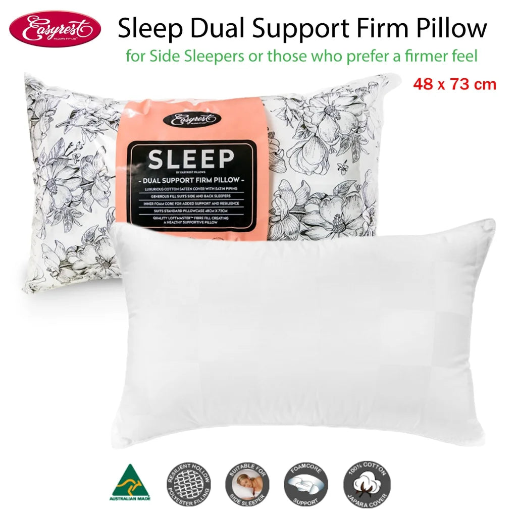 Pillow Easyrest Sleep Dual Support Firm Standard Suits Side