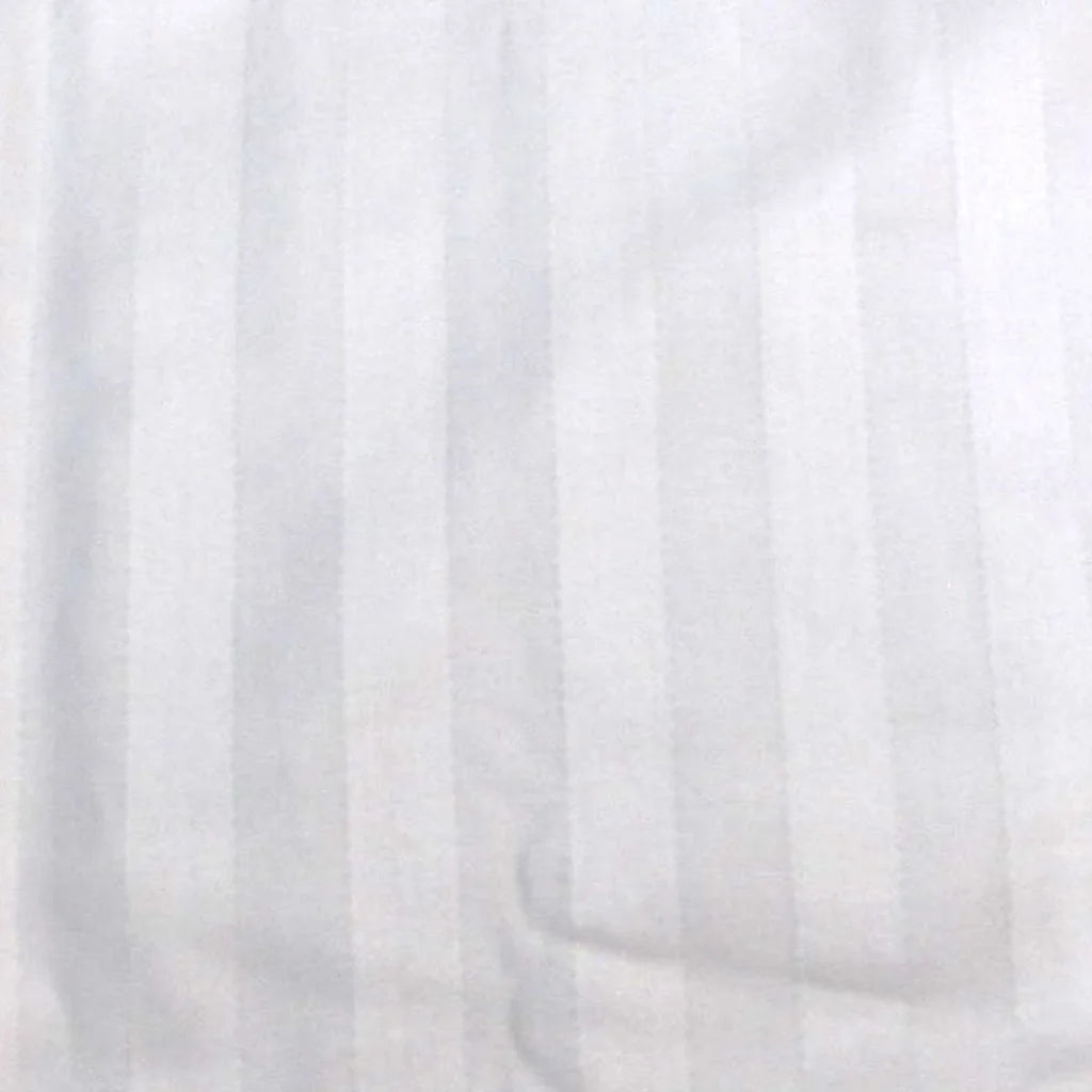 Pillowcases 600TC Wide Self Striped Standard Pair - White