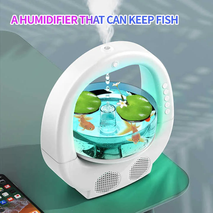 Pink 3 In 1 Anti-Gravity Humidifier Multifunctional