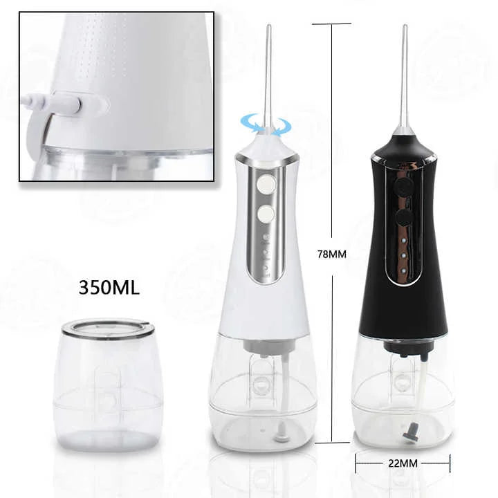 Pink 300ML Cordless Water Flosser with 5 Nozzles