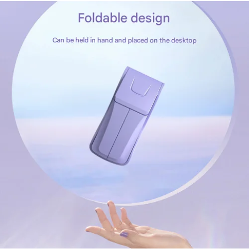 Pink Creative Dual-Head Folding Handheld Fan - USB