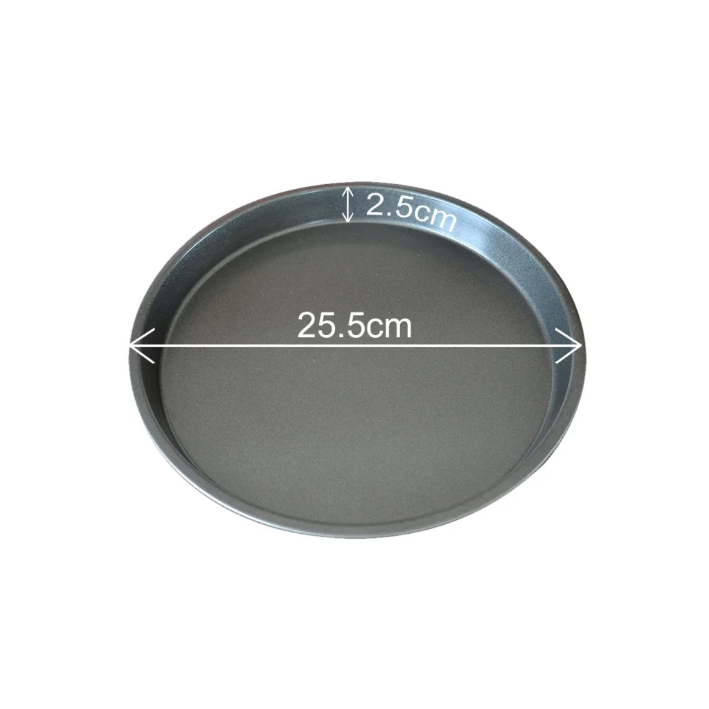 Pizza Tray Set Premium 2X 10-Inch Round Black Steel Non-Stick Oven Baking Plate Pan