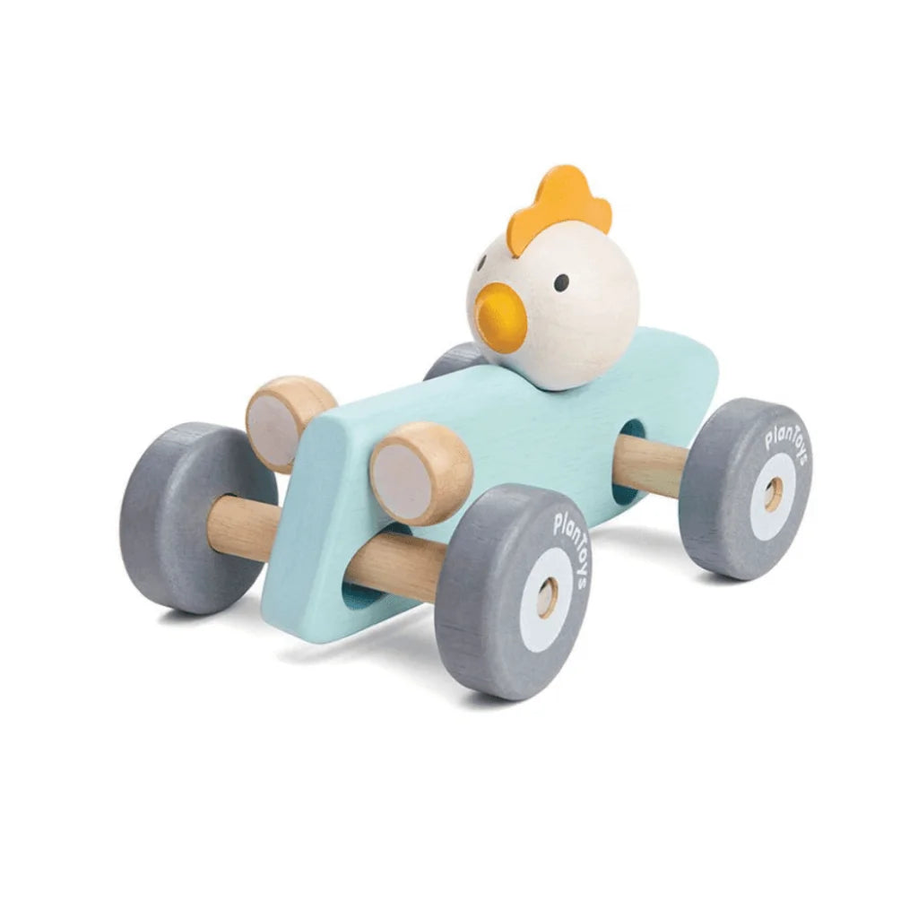 Plan Toys Chicken Racing Car-1973194213466181632