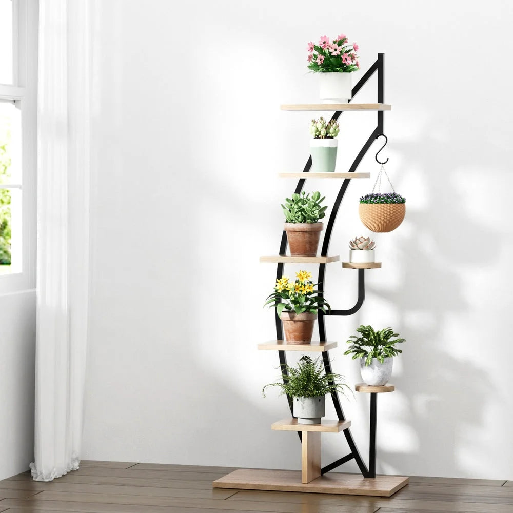 Plant Stand 6-Tier Ladder Shelf - Corner Design - Furniture
