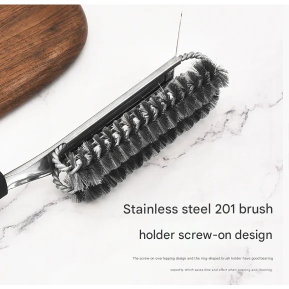 Plastics Handle Heavy Duty BBQ Grill Brush - Stainless