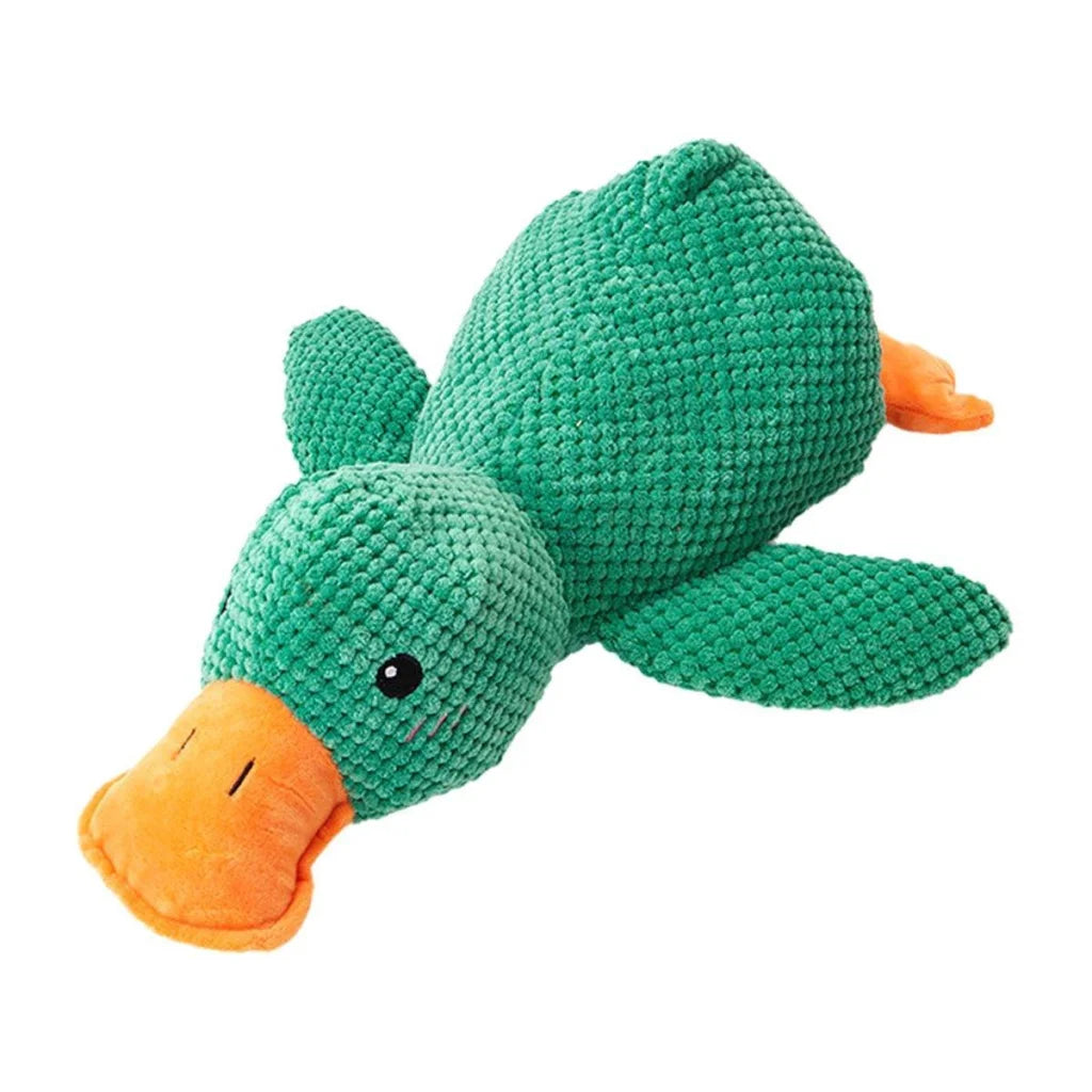 Plush Cartoon Duck Dog Toy Interactive Squeaky Pet Toy
