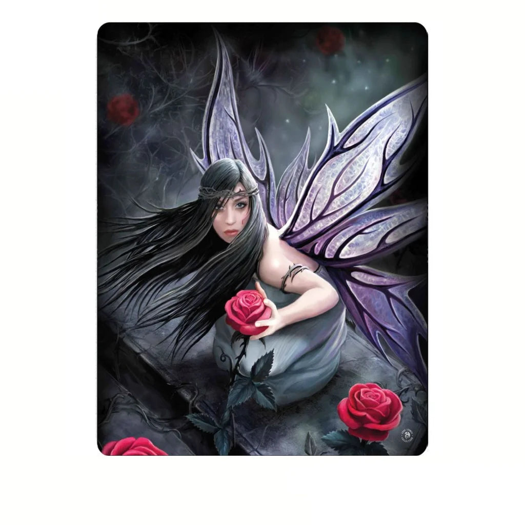 Polar Fleece Throw Anne Stokes Rose Fairy - Home & Garden