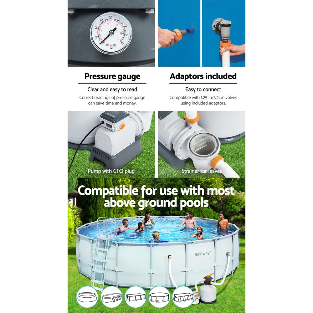 Pool Pump Sand Filter 3000GPH 11355L/H Flowclear Filters