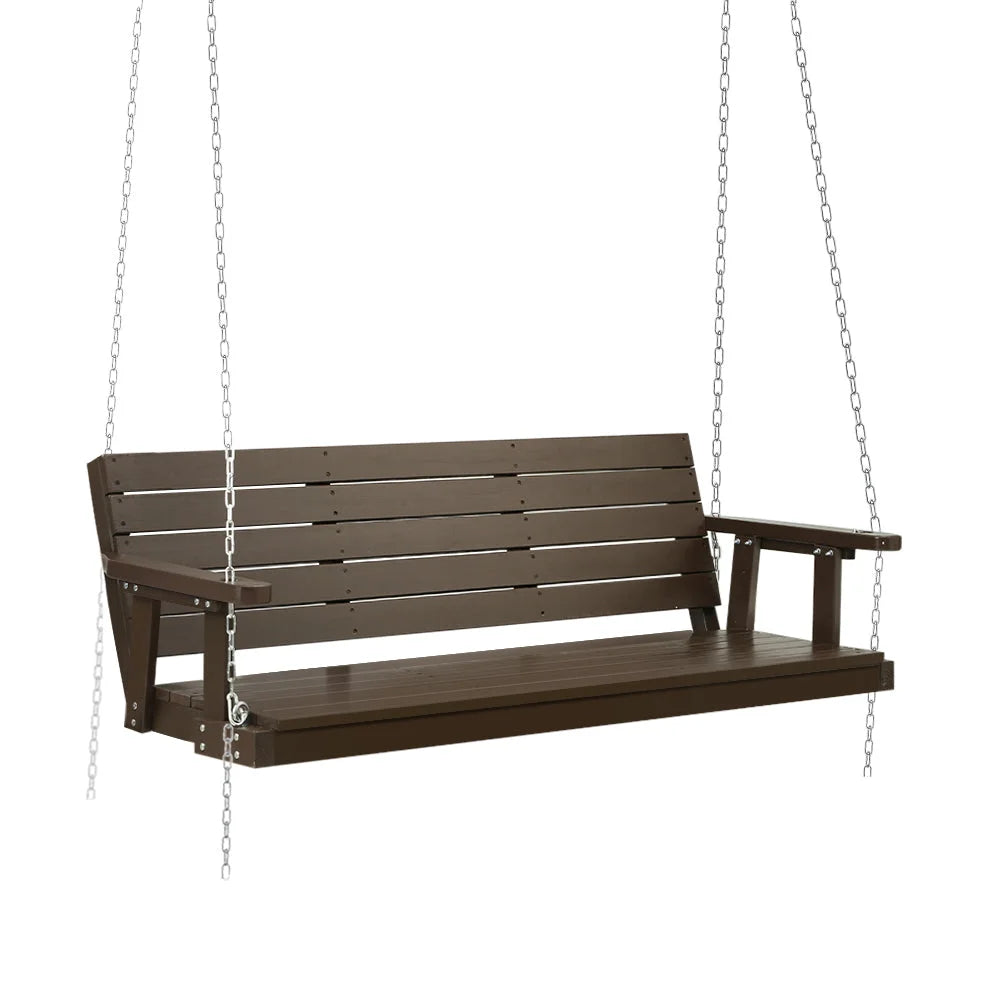 Porch Swing Chair with Chain Outdoor Furniture 3 Seater