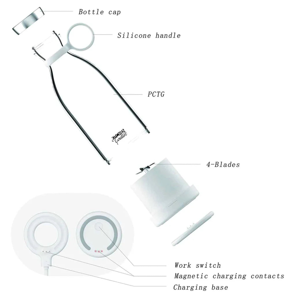 Portable Blender Kitchen Couture Fusion Handheld Mixer