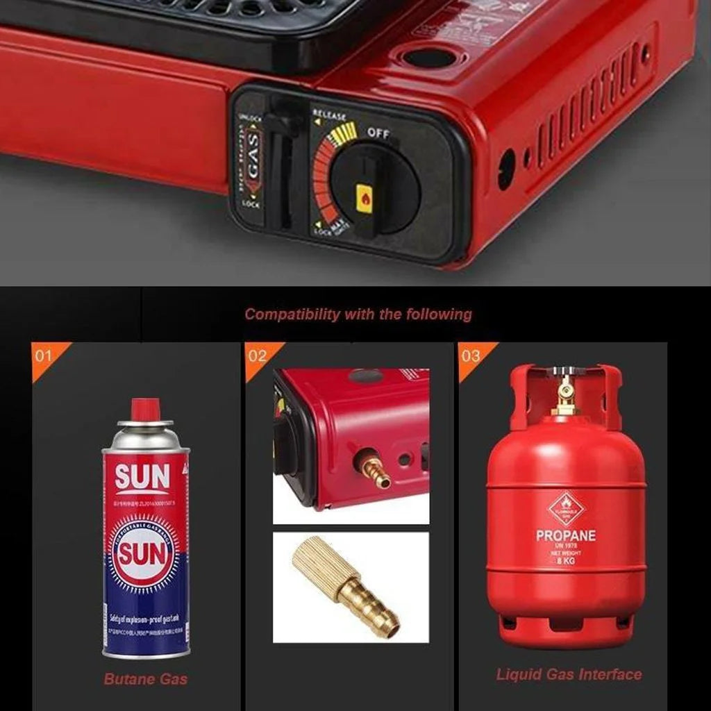 Portable Gas Stove Burner Butane BBQ Camping Cooker