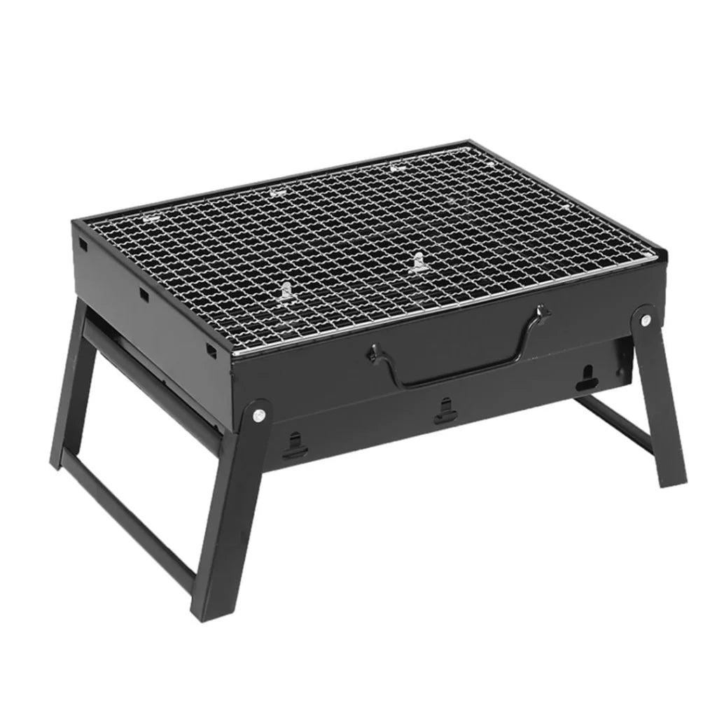 Portable Mini Folding Thick Box-Type Charcoal Grill for Outdoor BBQ Camping - Premium