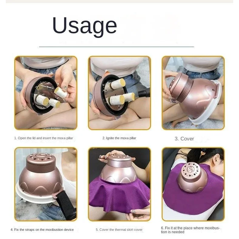 Portable Moxibustion Box For Waist & Abdomen Pink - Health