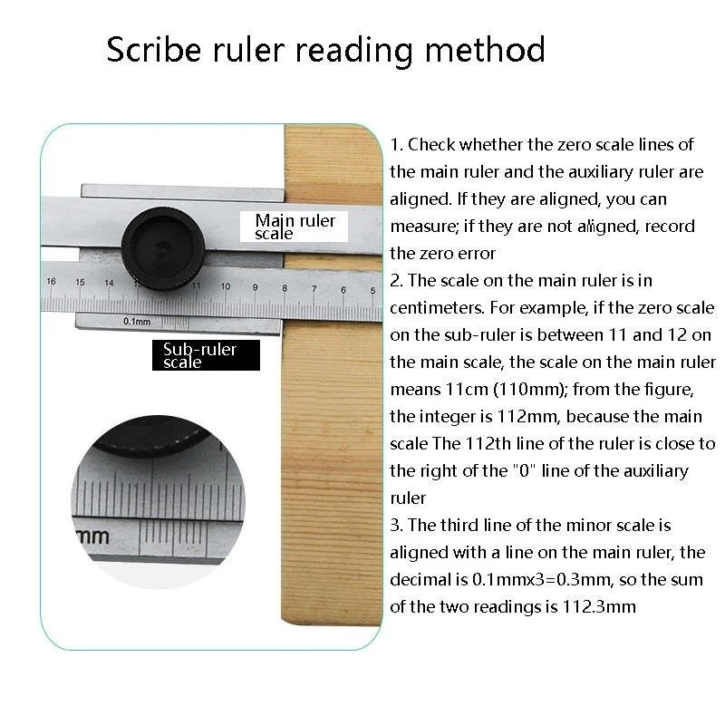 Portable Woodworking Scribing Ruler - 0-300mm - Tools >