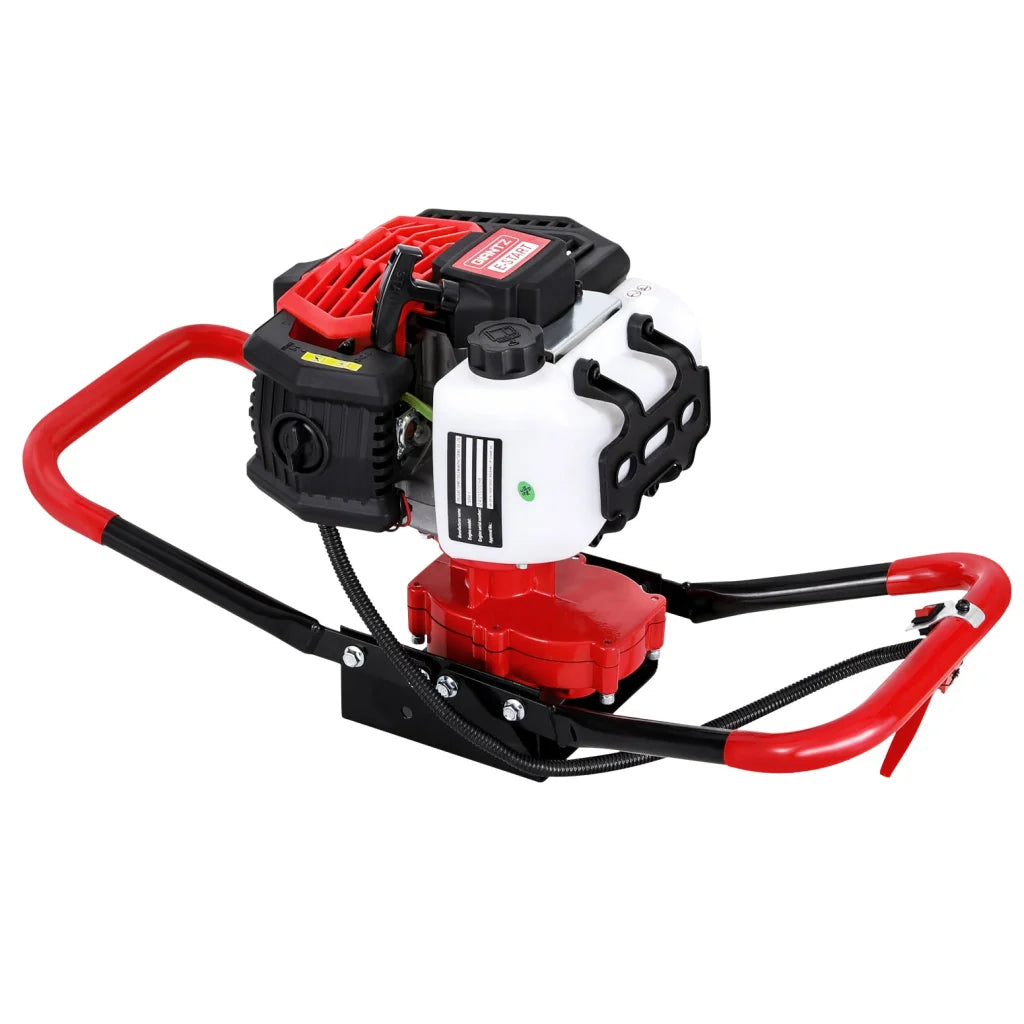 Post Hole Digger Motor 65CC Petrol Engine - Red - Tools