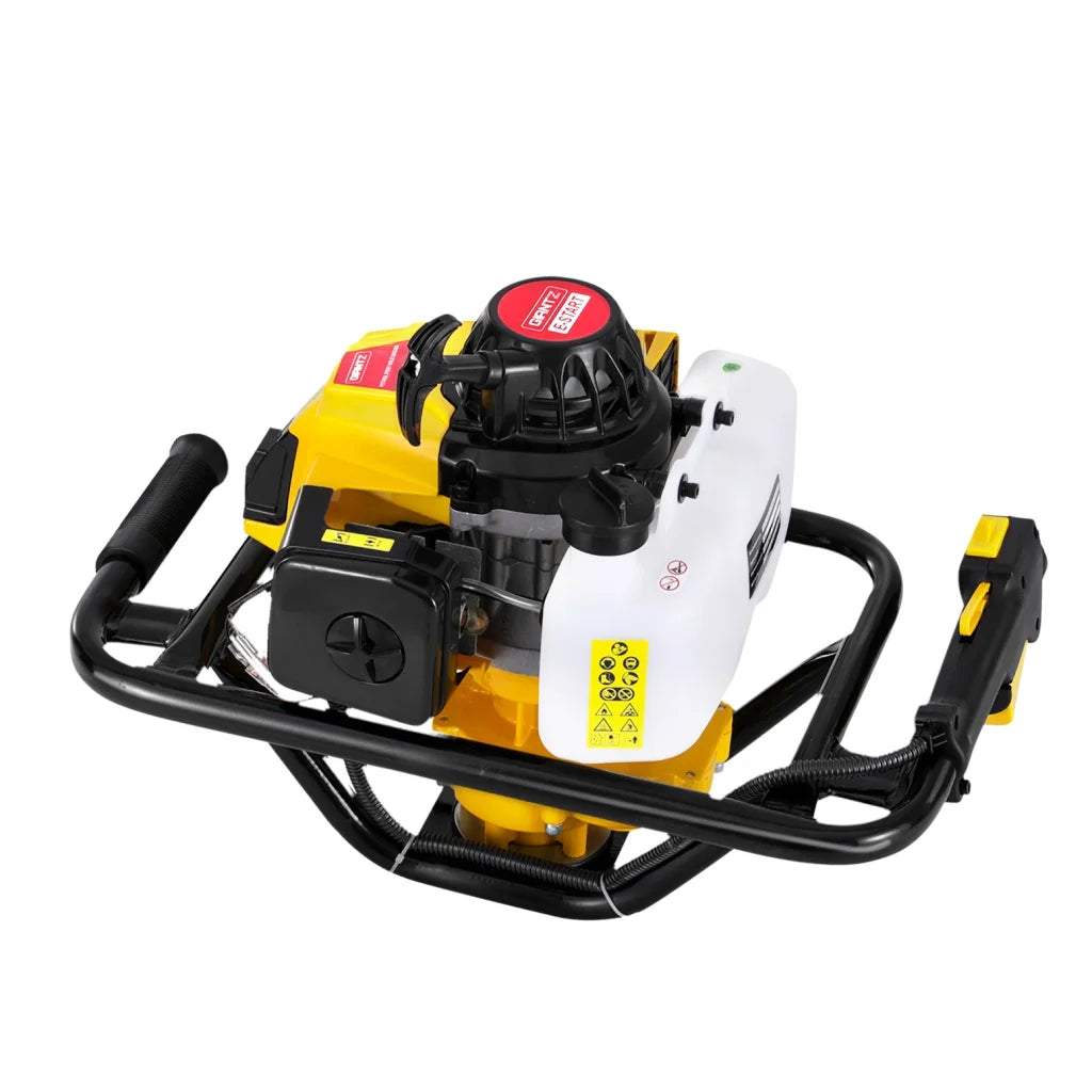 Post Hole Digger Motor 82CC Petrol Engine - Yellow - Tools