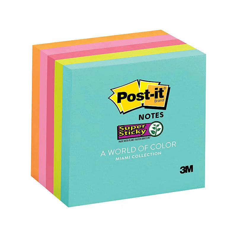 POST-IT 654-5SSMIA Miami Sticky Notes 75x75 - Pack of 5