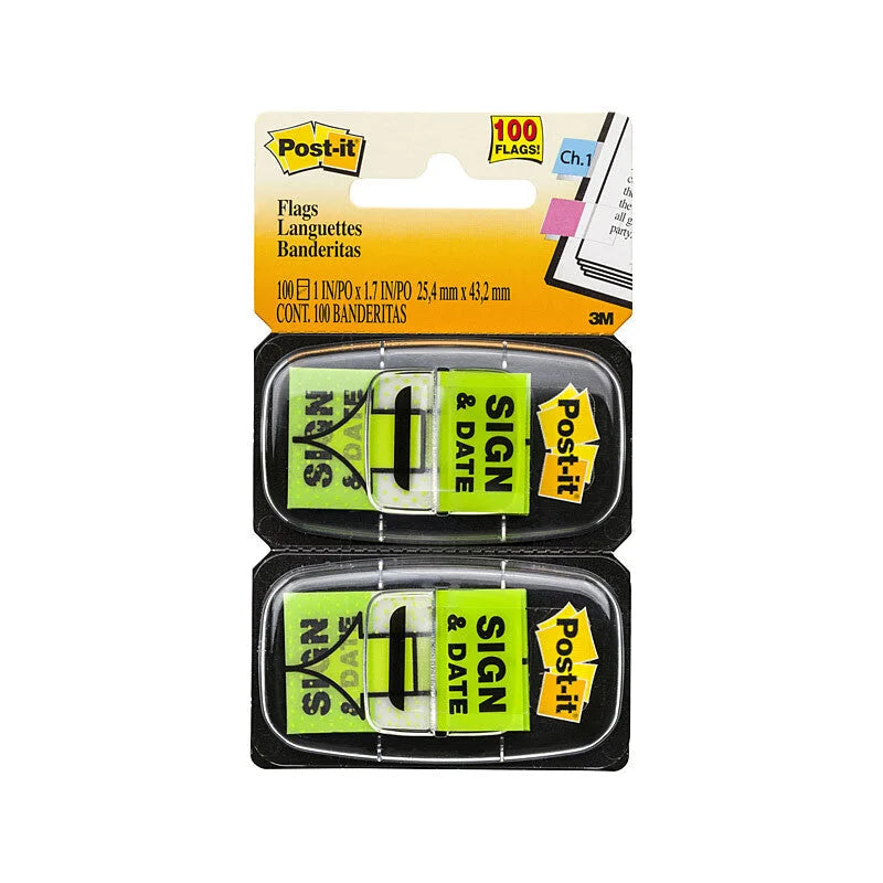 POST-IT Flag 680-SD2 Sign Date Pack of 2 - Box of 6