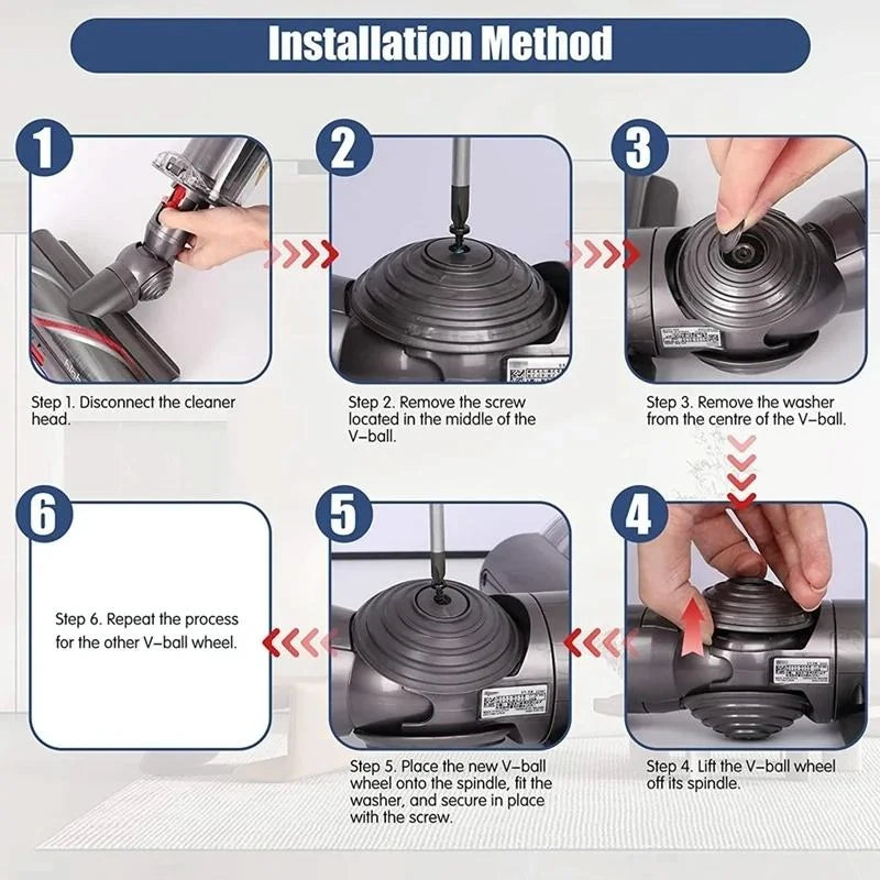 Powerful 100w Suction Head for Dyson V10 / V11 with V-ball