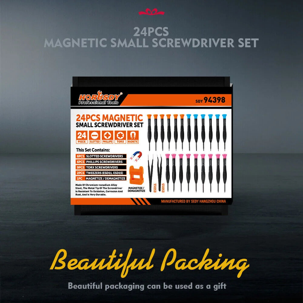 Precision Screwdriver Set 24-Piece Magnetic Small