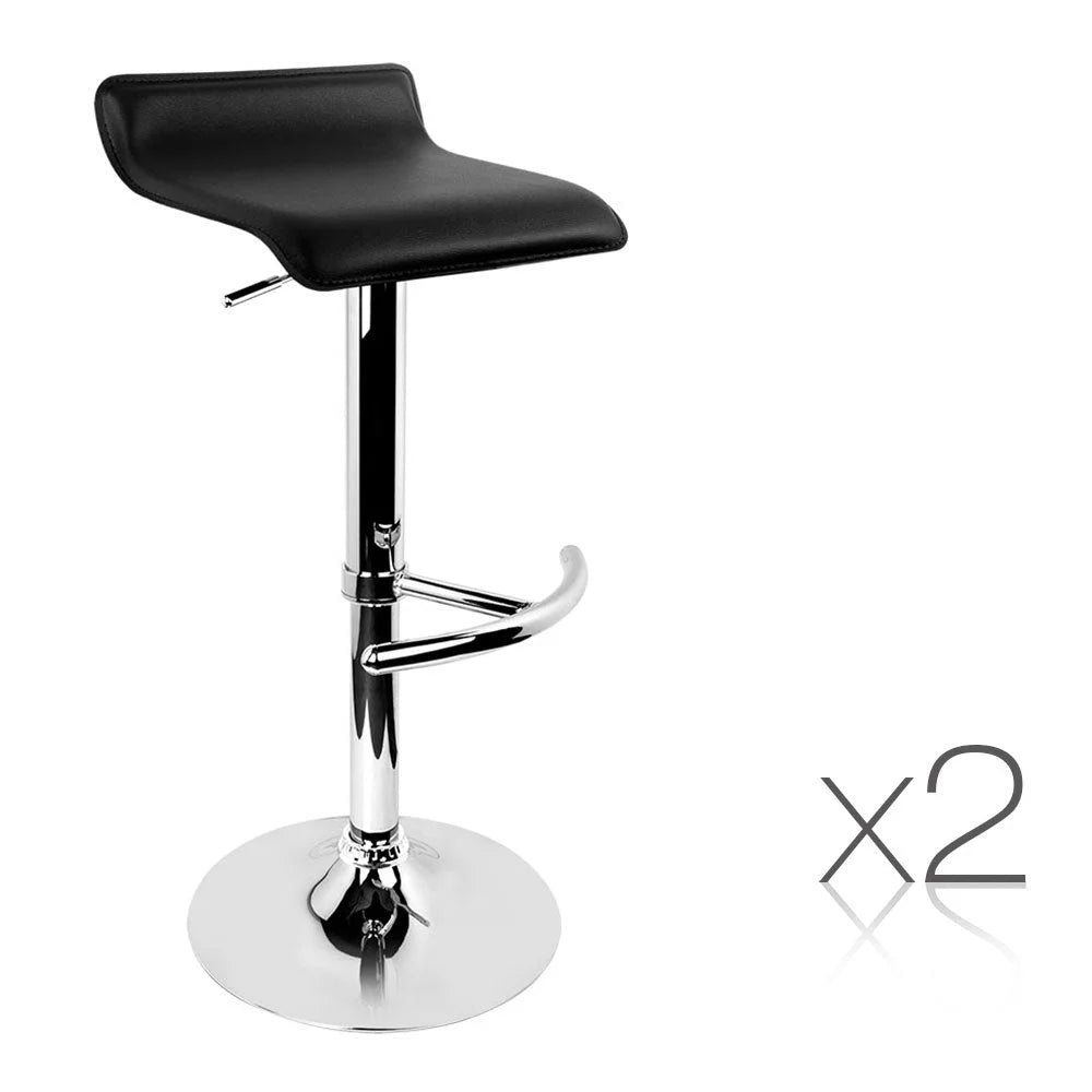 PU Leather Wave Style Bar Stools