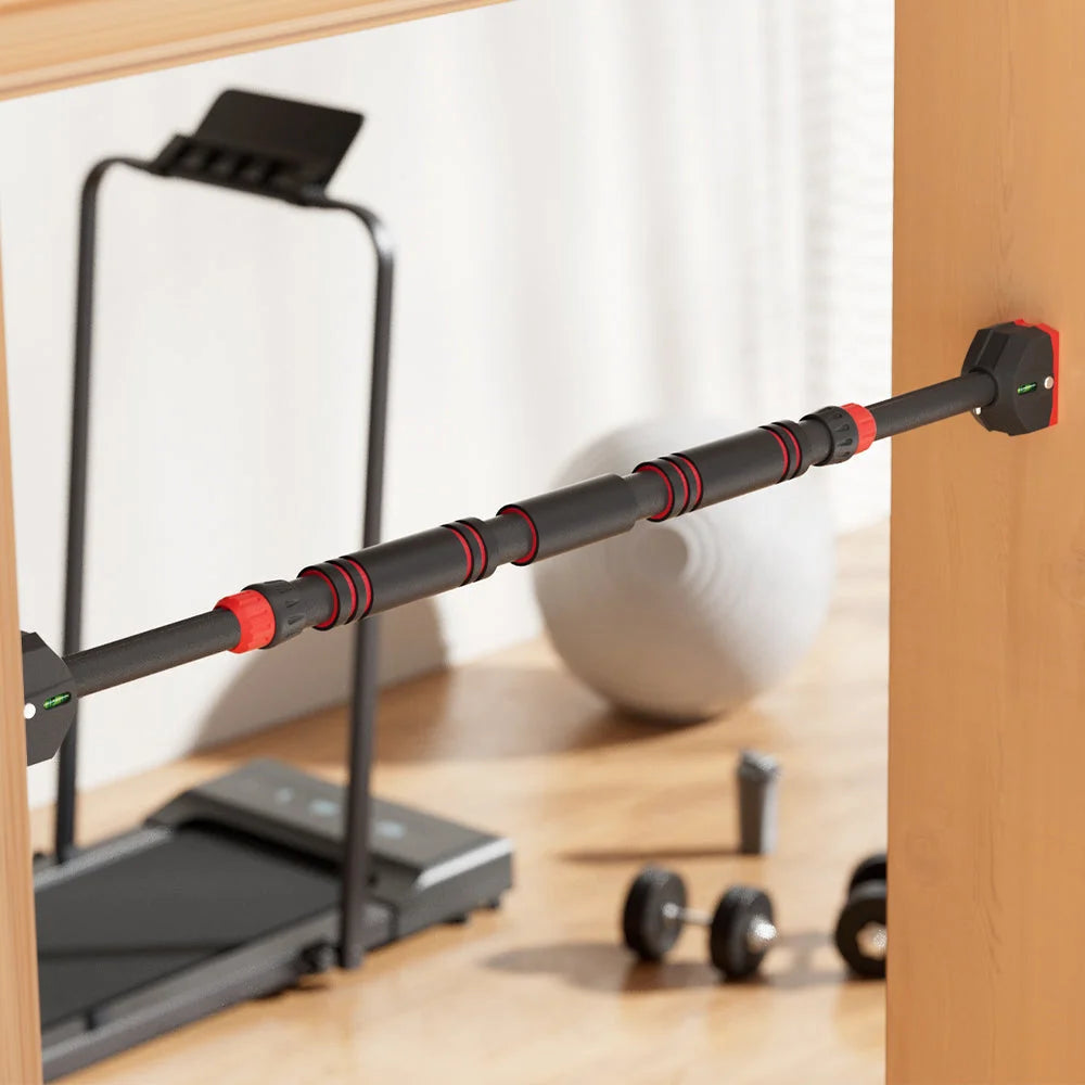 Pull up bar with clear colour, fittings and storage pieces
