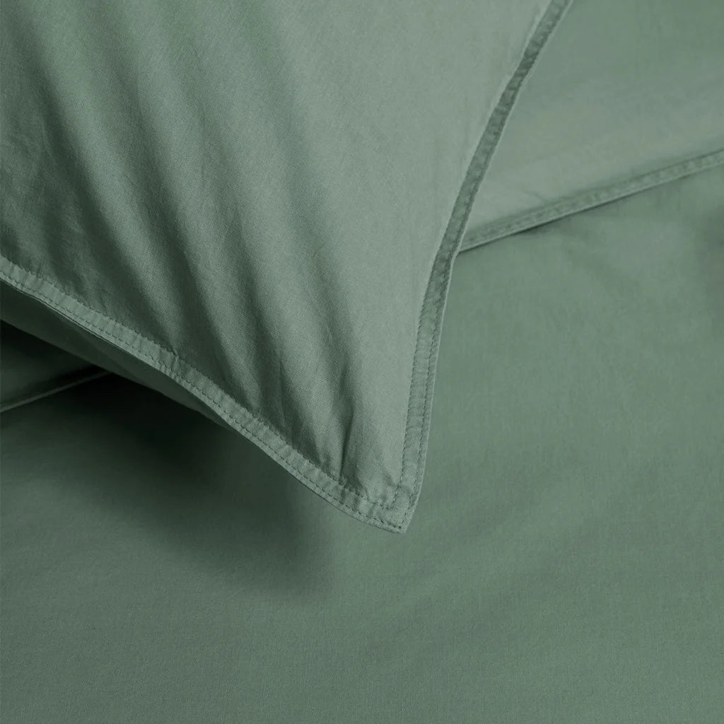 Quilt Cover Set Bedding House Organic Cotton Basic Green