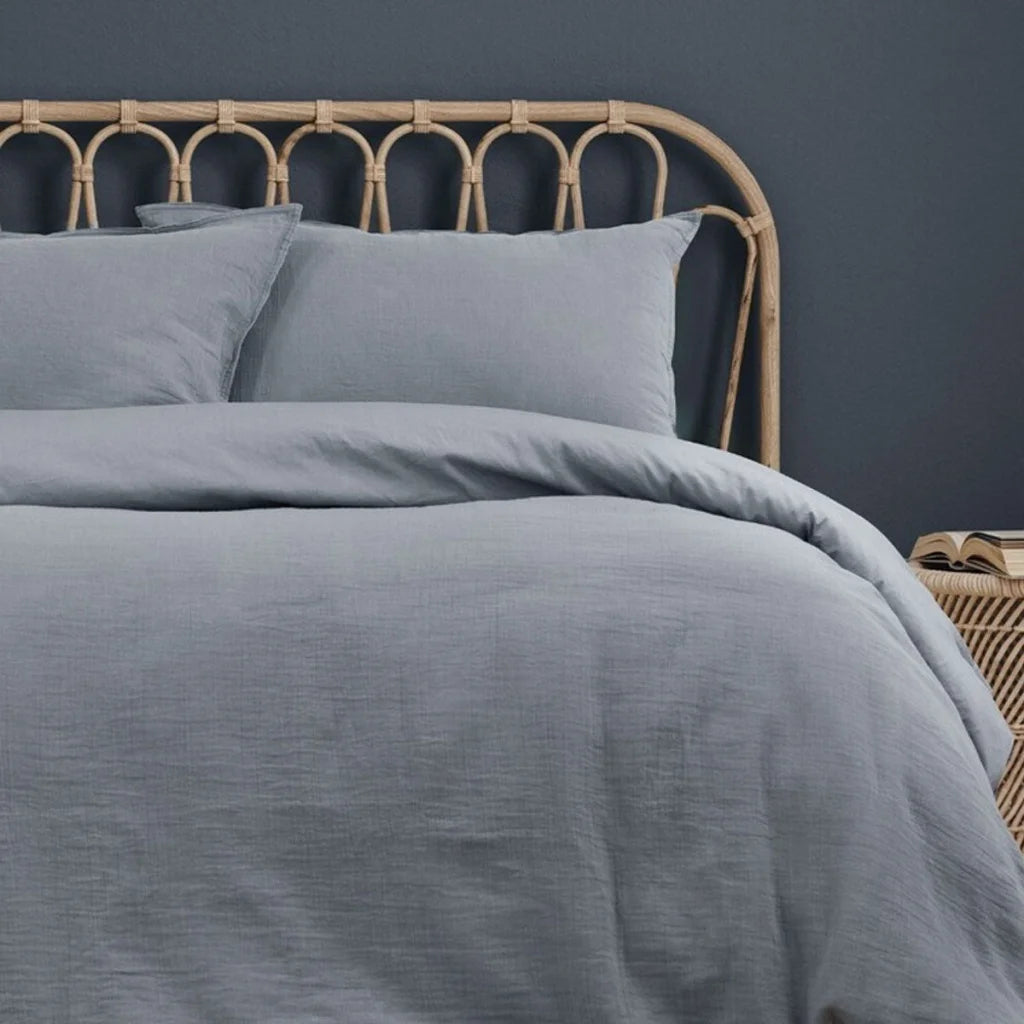 Quilt Cover Set King - Ardor Earth Grey Cotton Gauze - Home