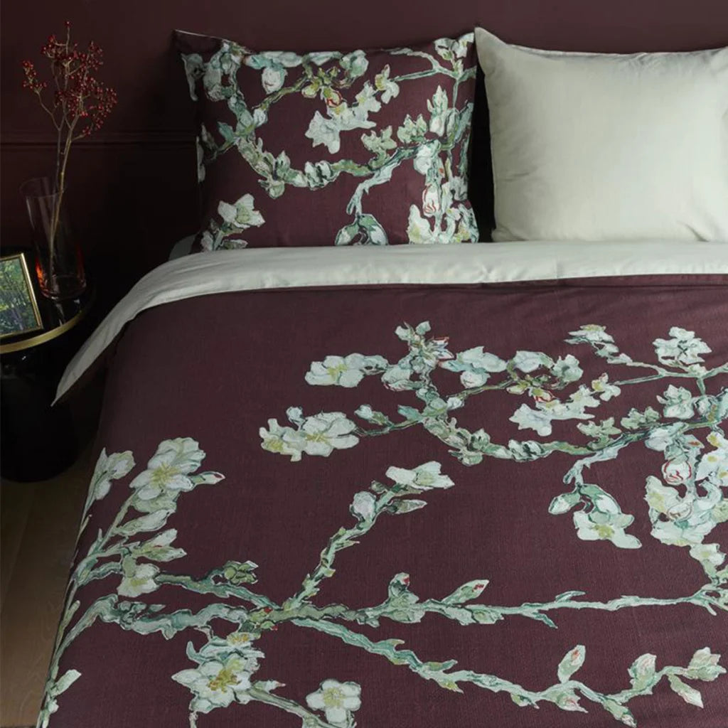 Quilt Cover Set King Bedding House Van Gogh Blossom Dark