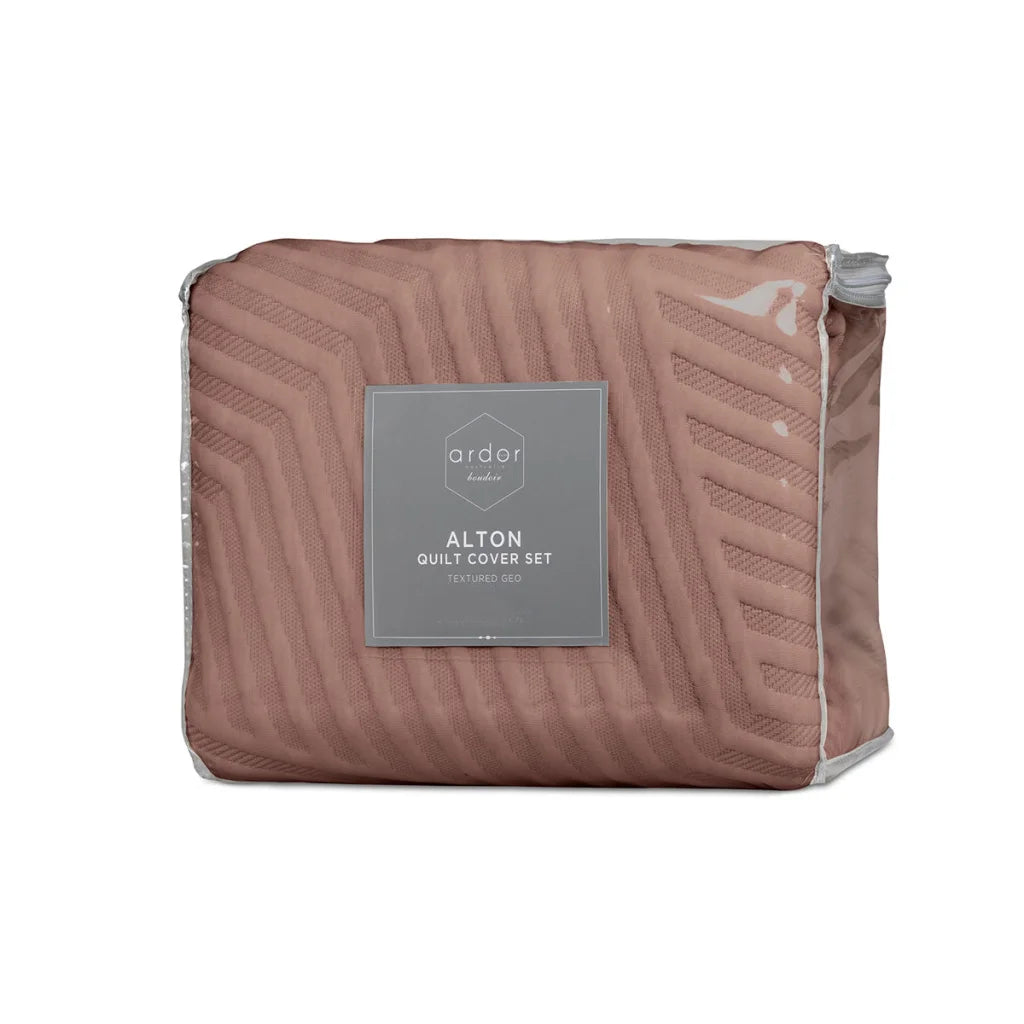 Quilt Cover Set Queen - Ardor Alton Burlwood Jacquard
