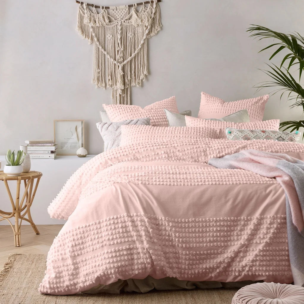 Quilt Cover Set Vintage Design Homewares Betty Blush - King