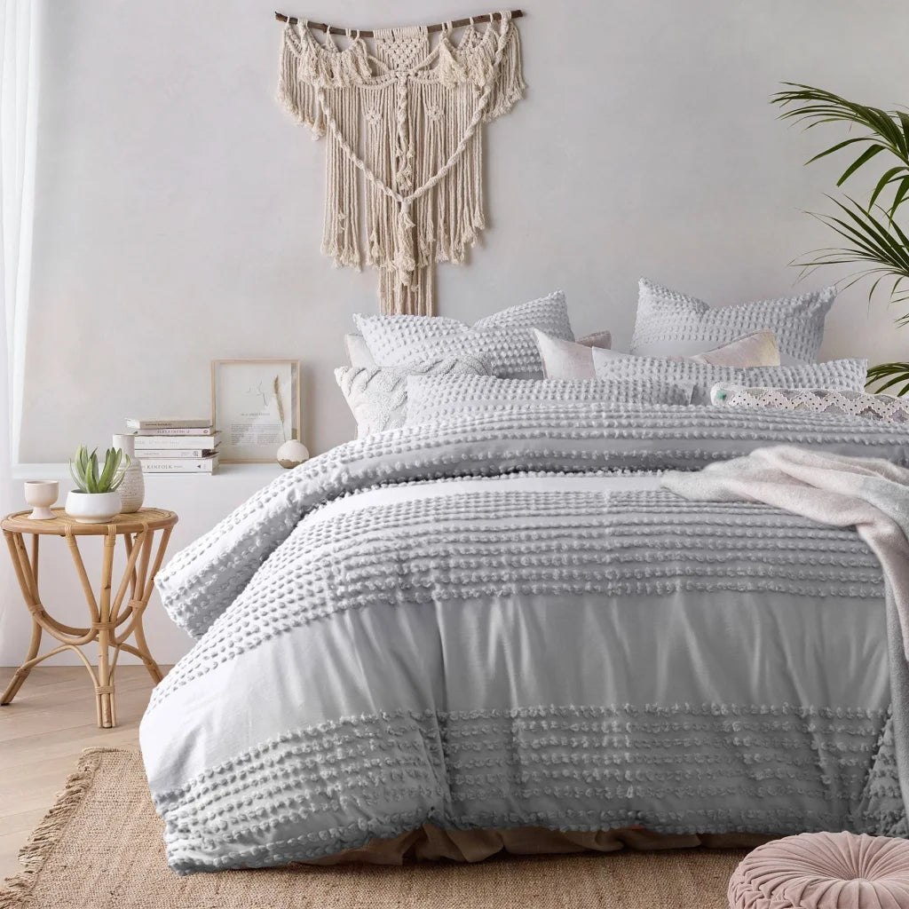 Quilt Cover Set Vintage Design Homewares Betty Silver