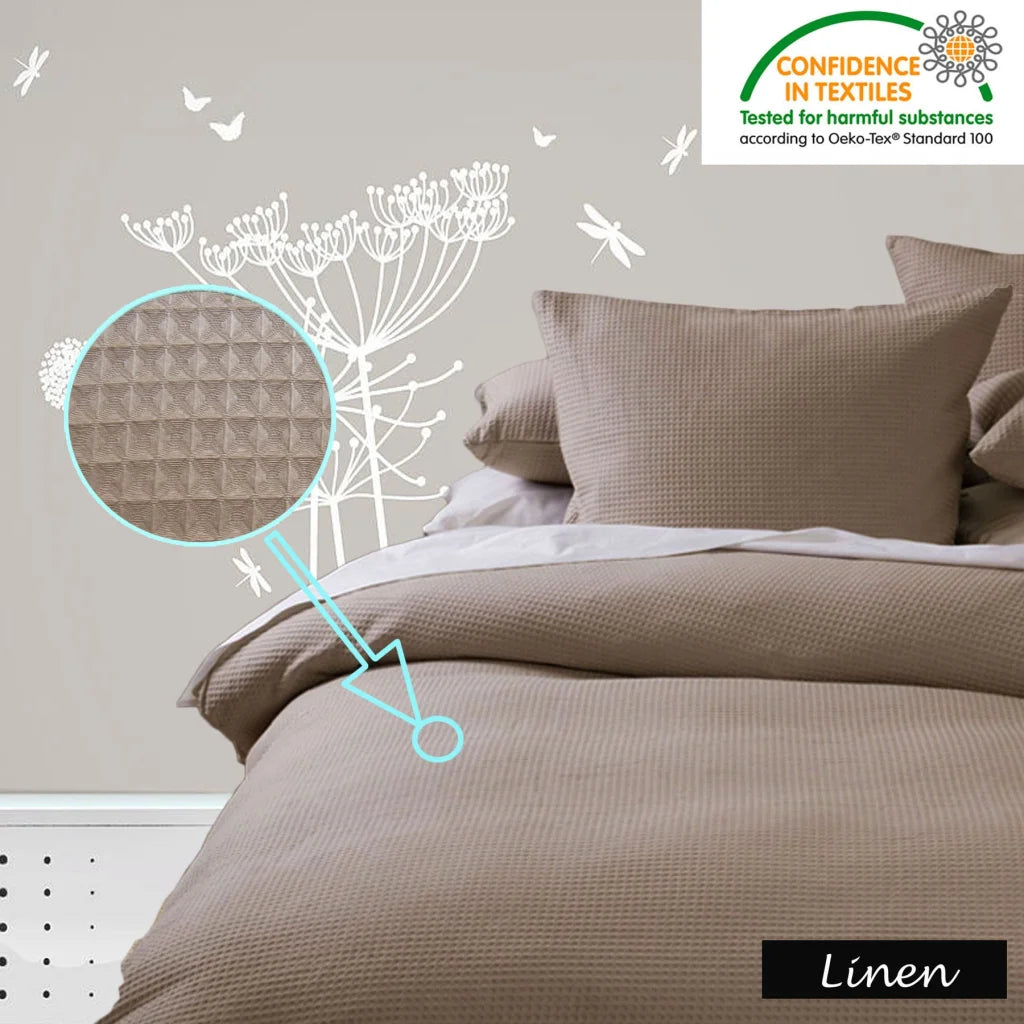 Quilt Cover Set Waffle - Queen - Home & Garden