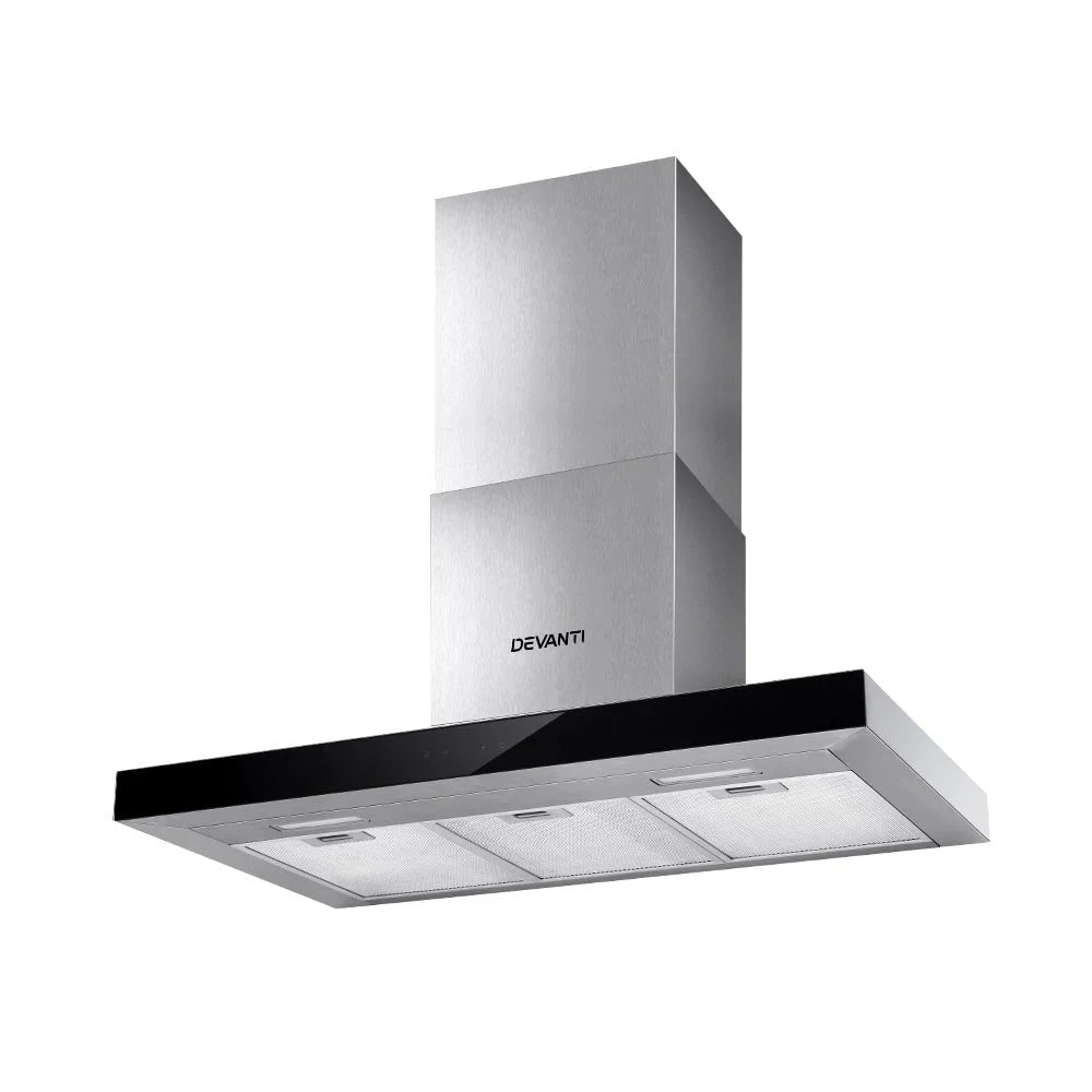 Range Hood 900mm Rangehood 90cm Stainless Steel Glass