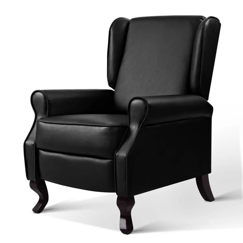 Recliner Chair Luxury Lounge Armchair PU Leather Single