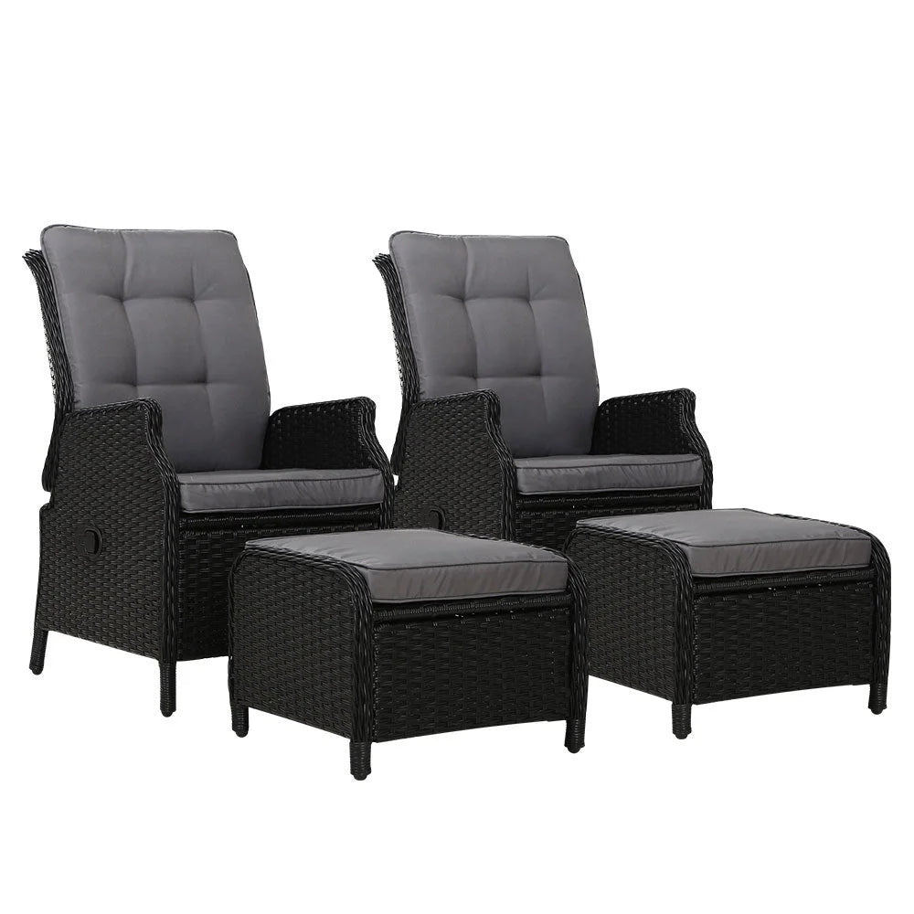 Recliner Chairs Sun lounge Outdoor Furniture Patio Wicker