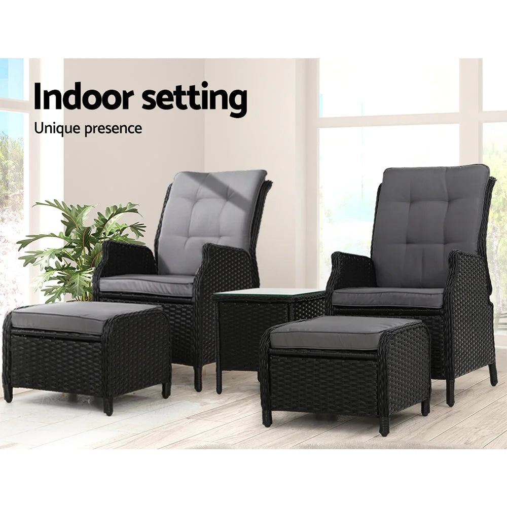 Recliner Chairs Sun lounge Outdoor Setting Patio Garden
