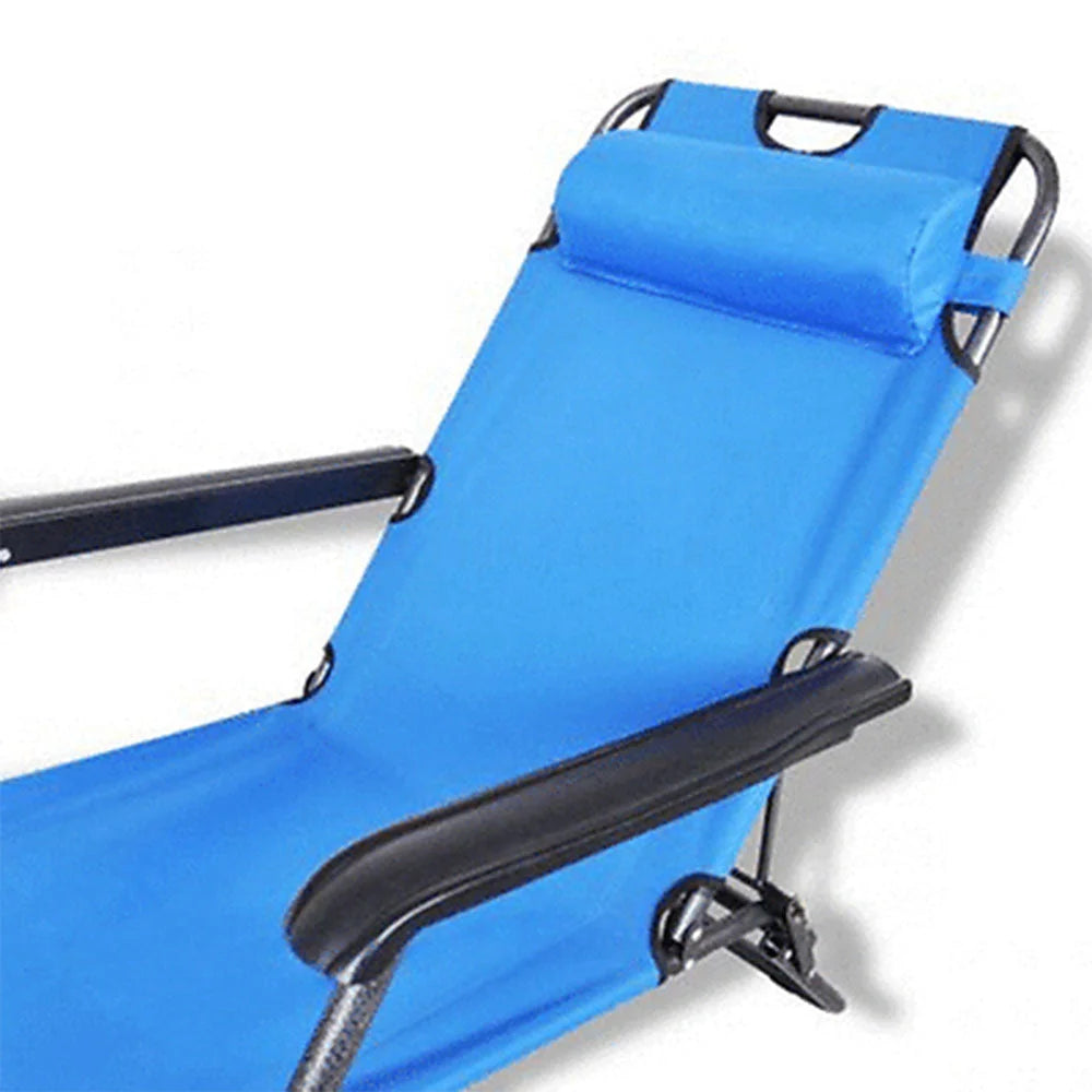Reclining Sun Beach Deck Lounge Chair Outdoor Folding