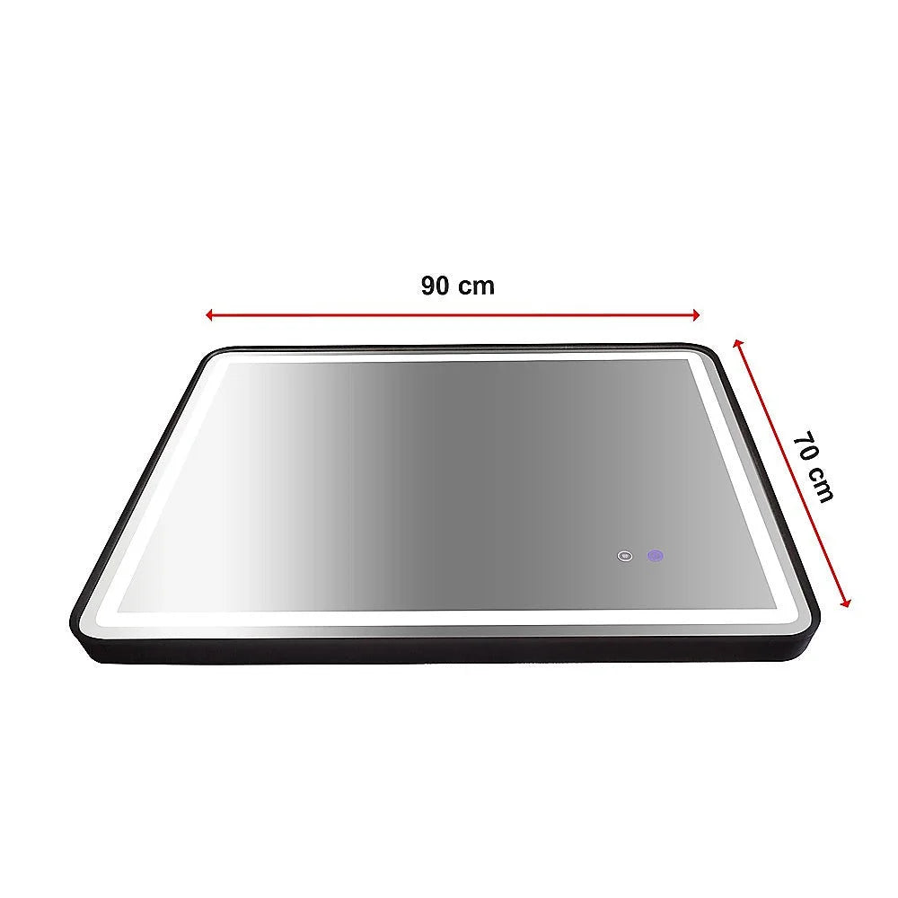 Rectangular Mirror LED Anti-Fog Illuminated Bathroom Living