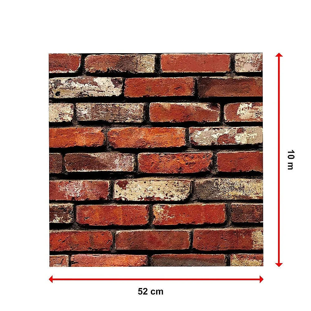 Red Brick Print Theme Wallpaper 10M 3D - Fitness Accessories