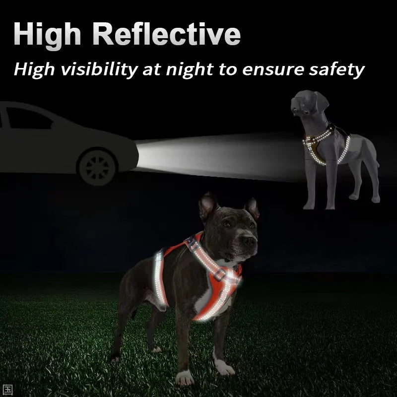 Reflective Dog Harness with Leash No-Pull Vest Harness
