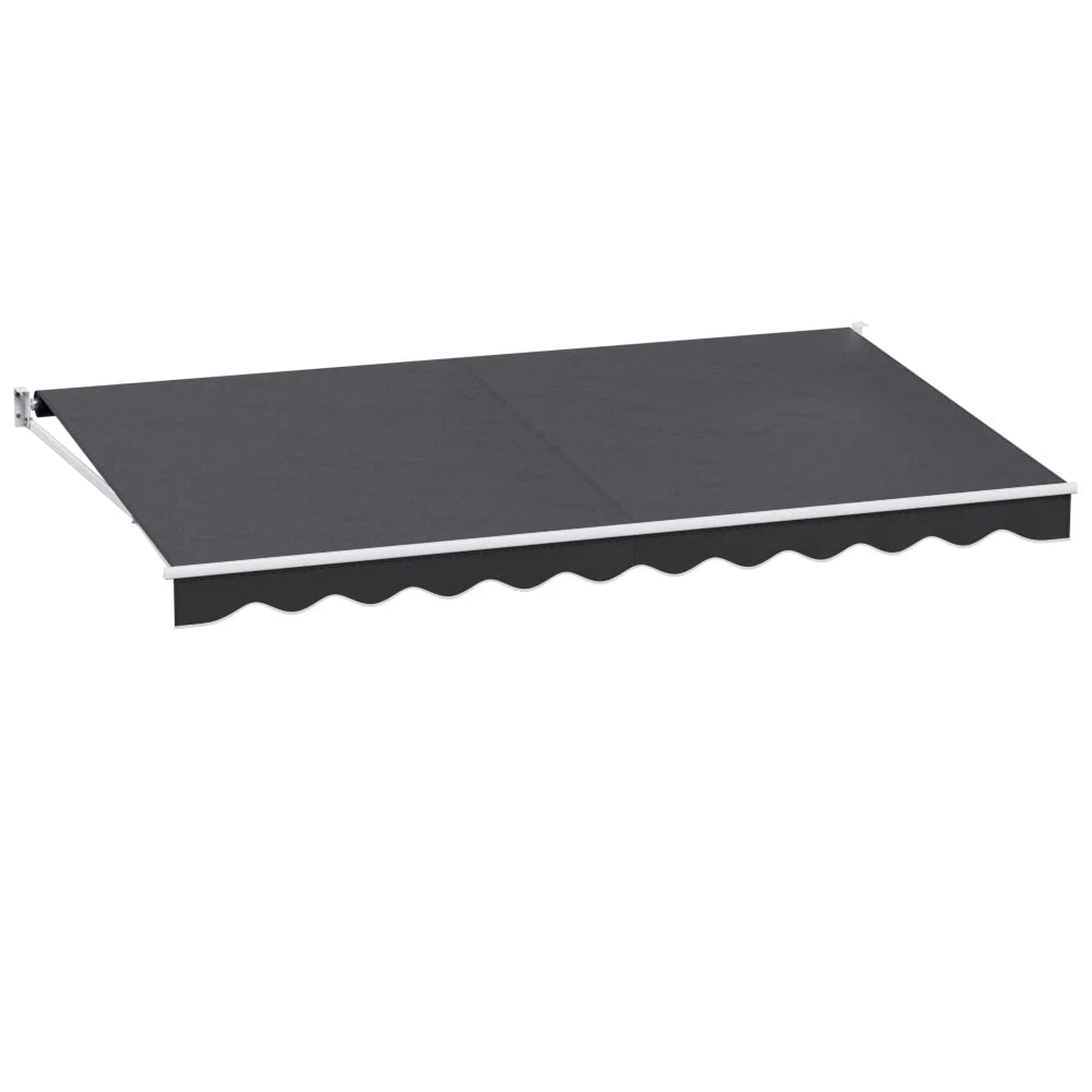 Retractable Folding Arm Awning Manual Sunshade 4.5M x 2.5M