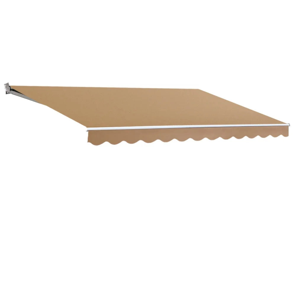 Retractable Folding Arm Awning Manual Sunshade 4M x 3M