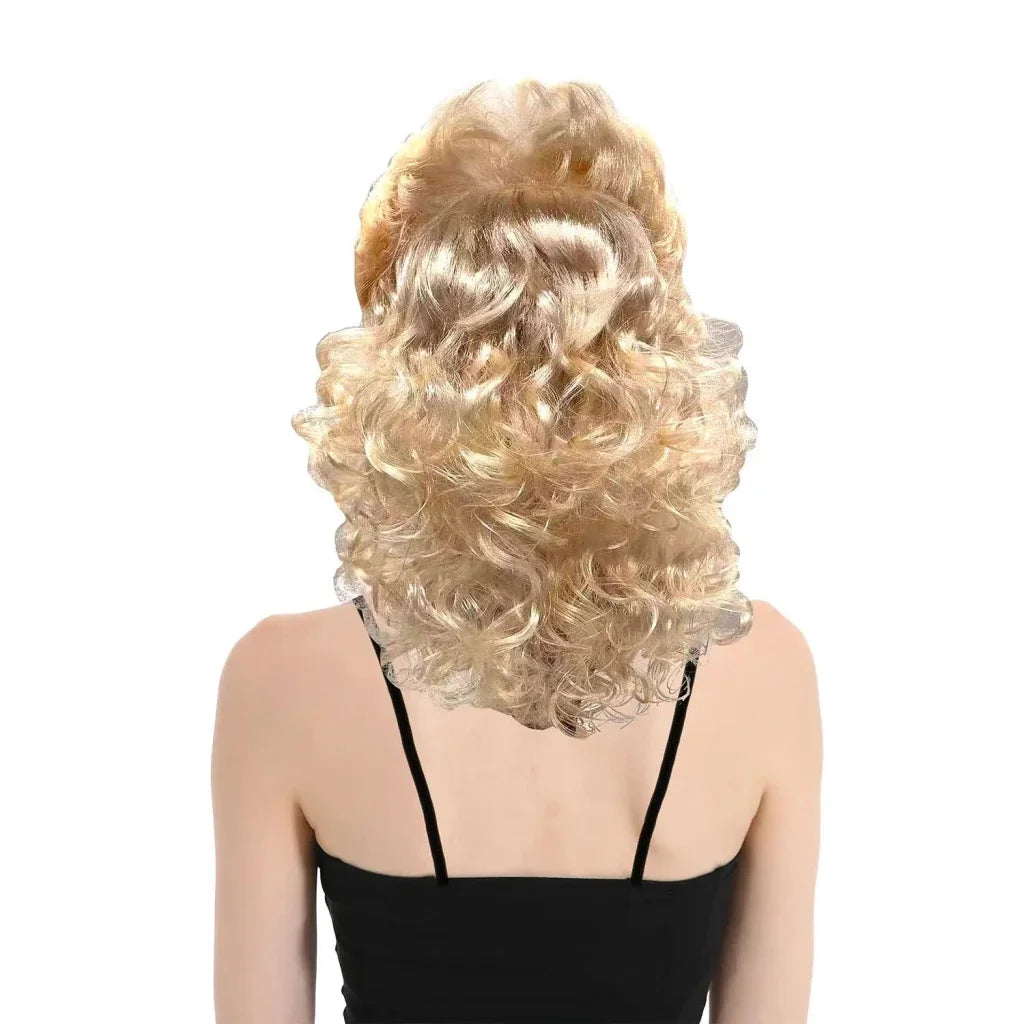 RETRO WIG Curly Long Hair Disco Punk Rock Party Costume 60s