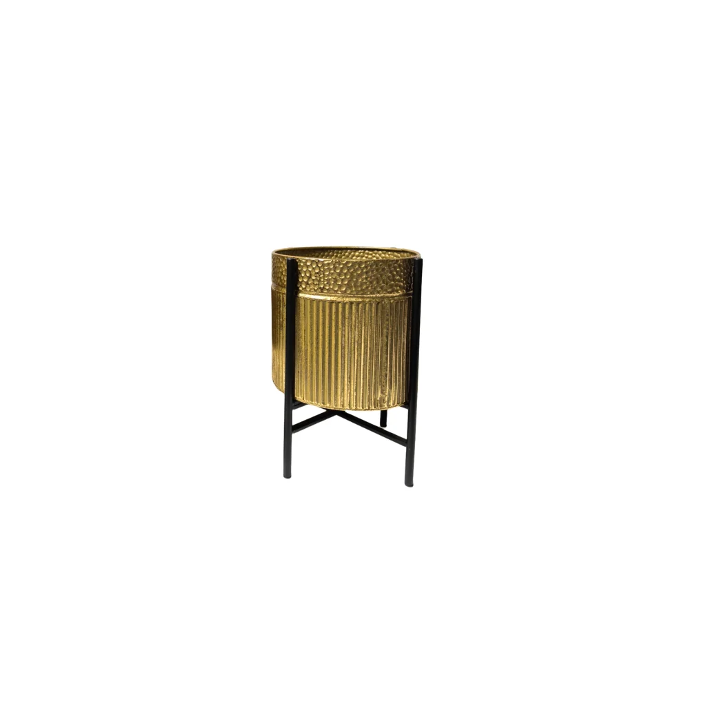Rex Gold Planter - Gold - Small - Home & Garden >