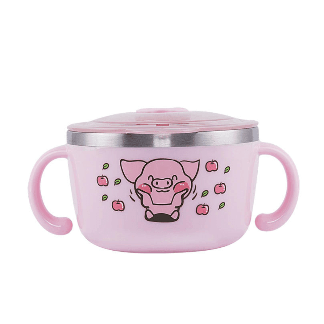 Richell Stainless Steel Bowl 480ml Pink