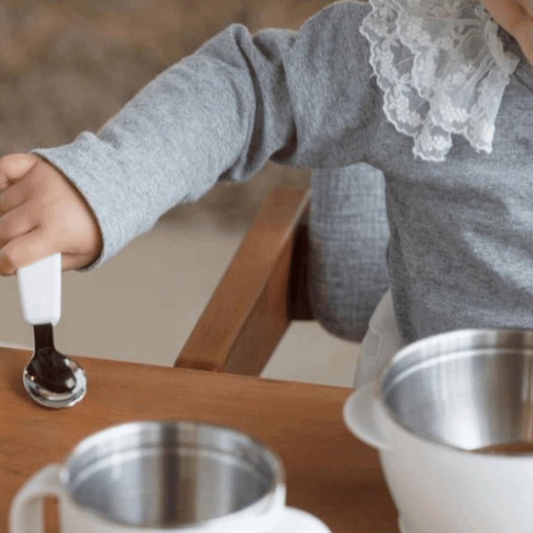 RICHELL TLI Stainless steel Feeding Set Blue